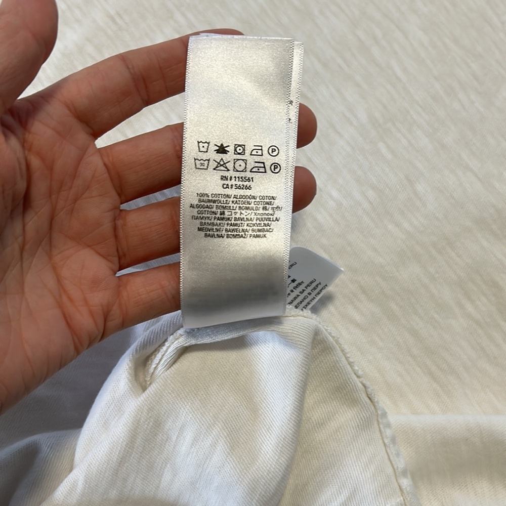 7 For All Mankind Plain White Tee Shirt Men's size L - Picture 6 of 8